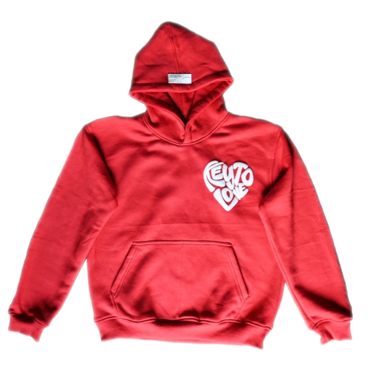 Key to Love “Heart” Hoodie- Red and White