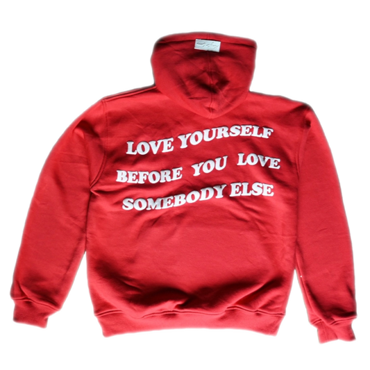 Key to Love “Heart” Hoodie- Red and White